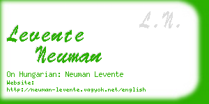 levente neuman business card